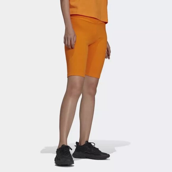 ADIDAS ADICOLOR NWT BIKER SHORTS leggings tights Sz S viscose bld ACTIVEWEAR NEW - Picture 2 of 5